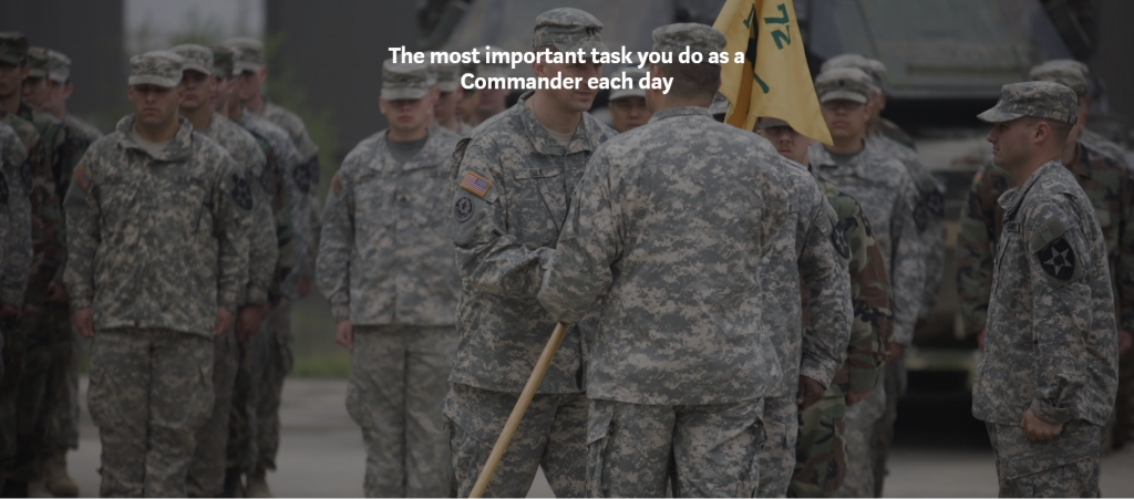 The most important task you do as a Commander each day - The Center for ...